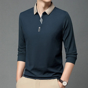 Elegance Long Sleeve Polo Shirt