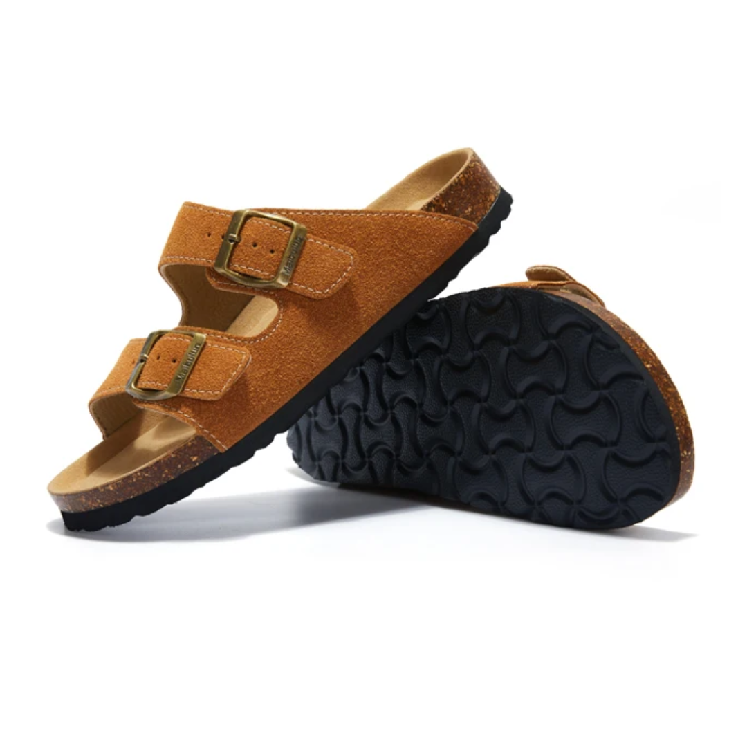 Sandalia Masculina Birken California de Ante en Color Old