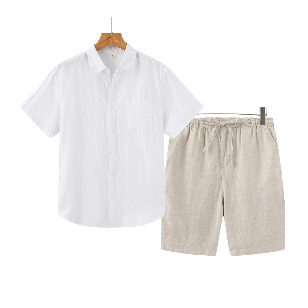Conjunto de Verano de Lino | Camisa y Shorts