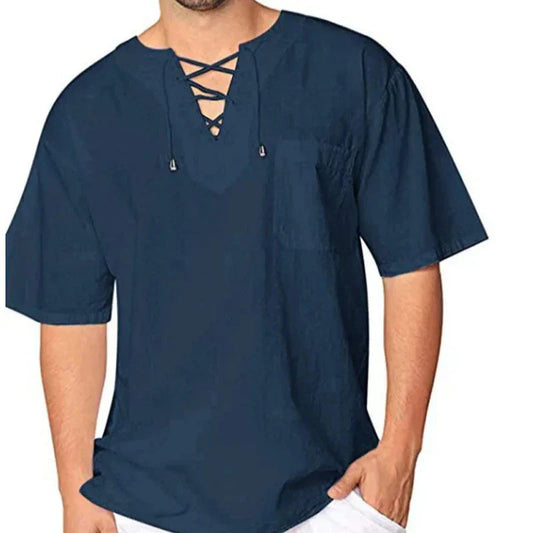 Camisa de Lino Elegancia con Cuerda