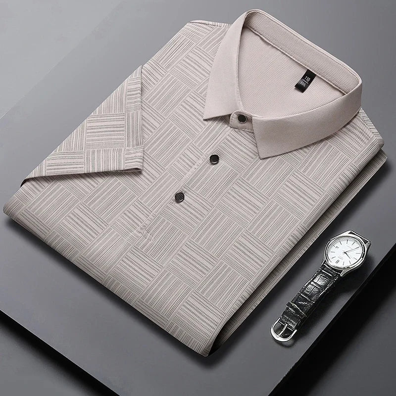 Textured Men's Polo Shirt