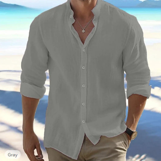 Camisa de Lino con Estilo Playero