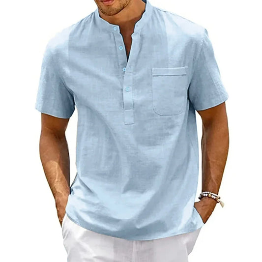 Elegante Camisa de Lino Vintage