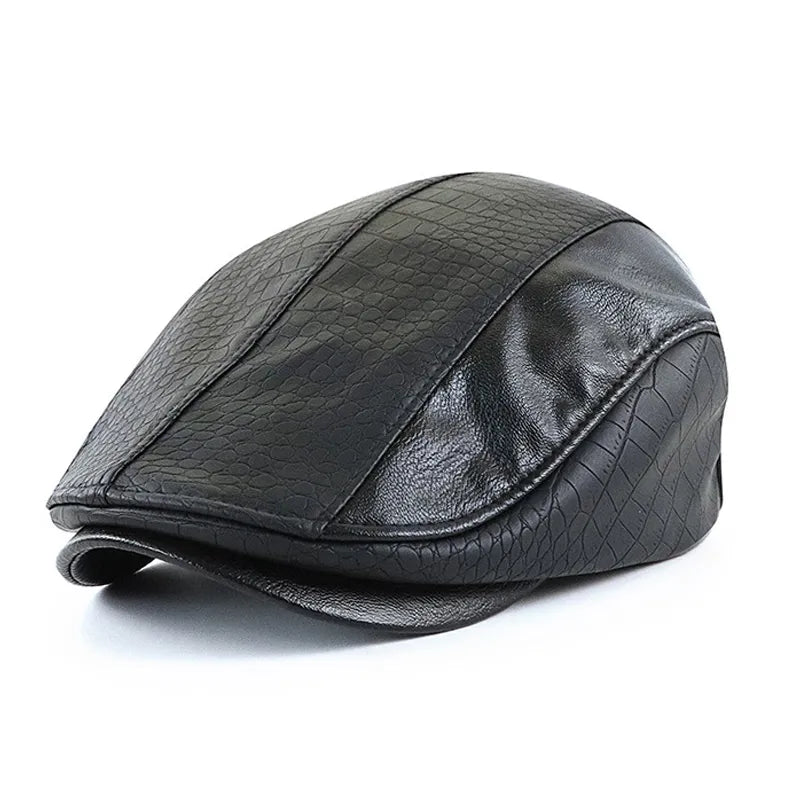 Gorra de Cuero Vintage para Hombre