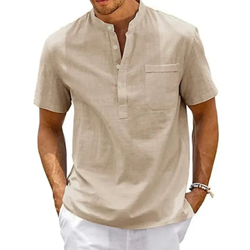 Elegante Camisa de Lino Vintage