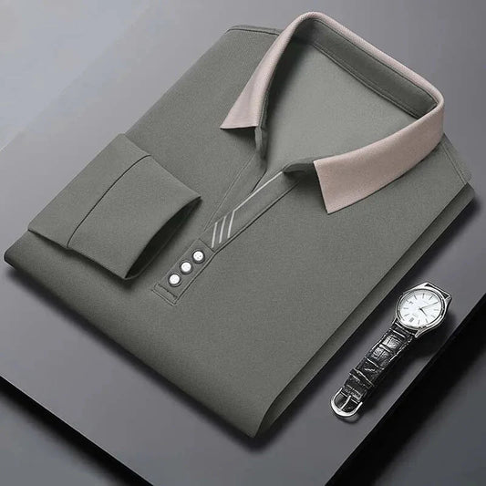 Elegance Long Sleeve Polo Shirt