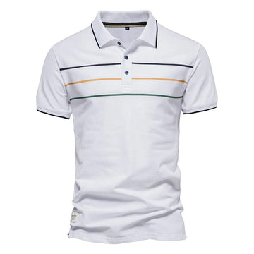 Camisa Polo Masculina com Detalhes Contrastantes