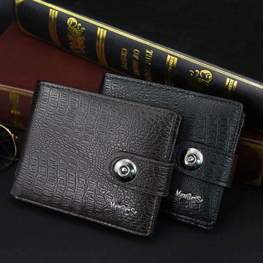 Elegance: Cartera de Cuero para Hombre con Botón