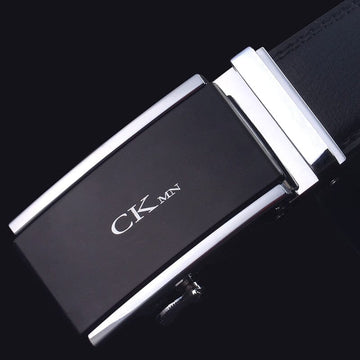 Cinturón de Cuero de Lujo para Hombre con Hebilla Automática CKMN