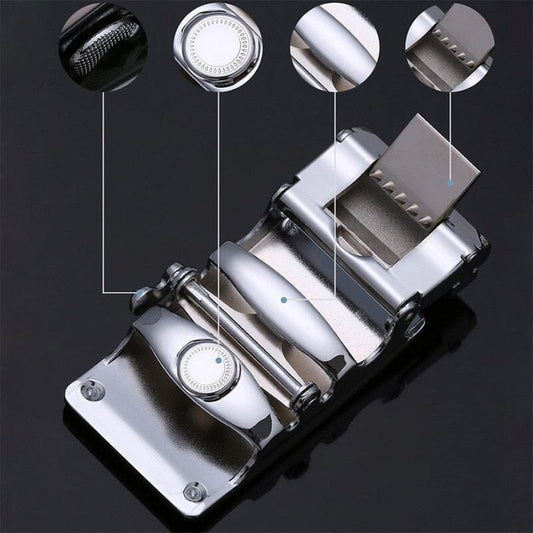 Cinturón de Cuero de Lujo para Hombre con Hebilla Automática CKMN