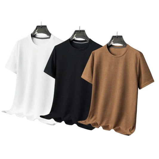 Conjunto de 3 Camisetas Básicas de Algodón para Hombre