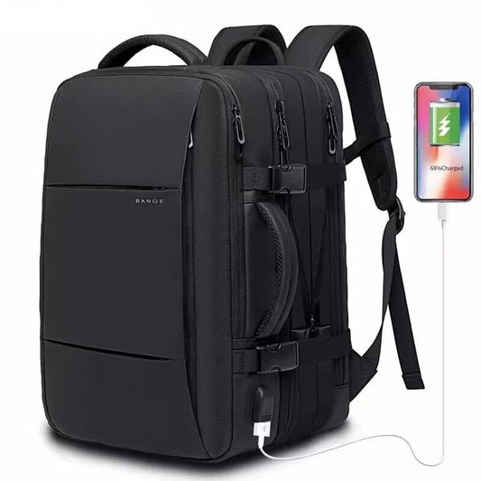 Premiere Travel Backpack - 17" Laptop Compatible, Expandable, Waterproof with USB Port