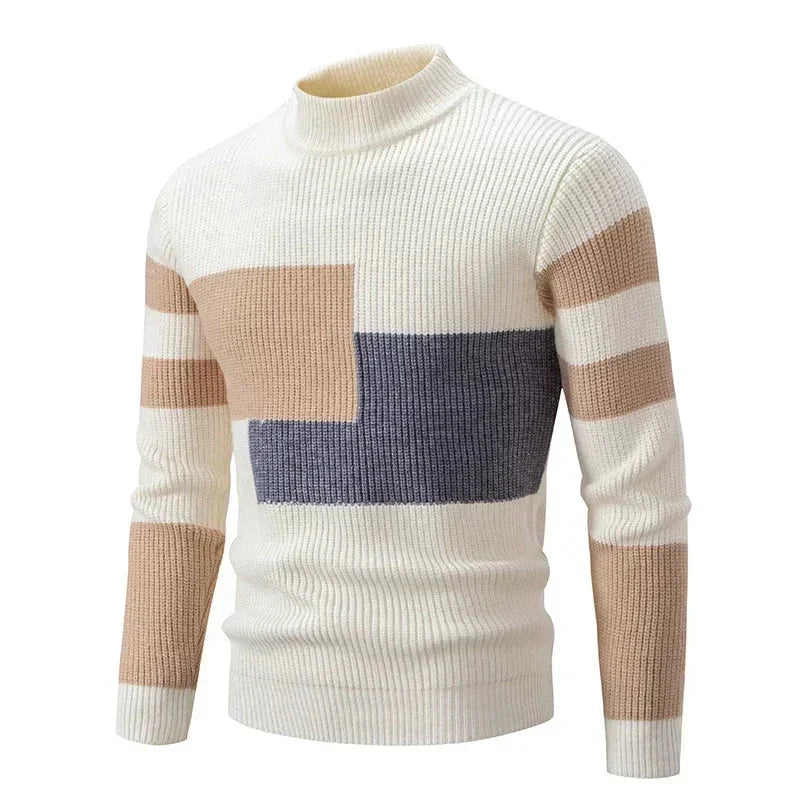 Suéter Masculino Pulôver Estilo Quadrado