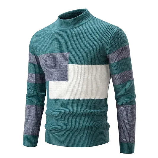 Suéter Masculino Pulôver Estilo Quadrado